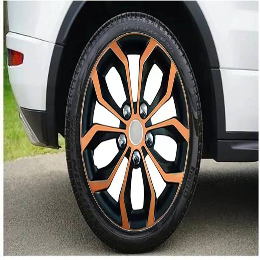 Buy Prigan Polypropylene Black, Orange 13 Inch Wheel Cover, 41 OFF