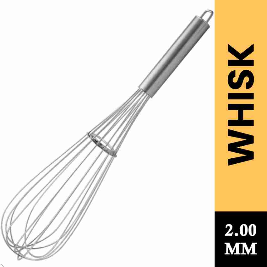 6 Pcs Stainless Steel Eggbeater Kitchen Wire Whisks Balloon Metal Whisk