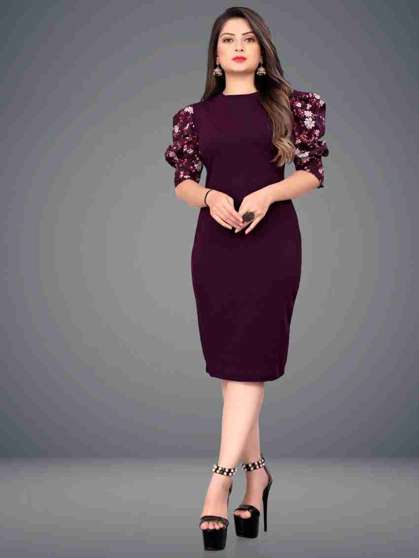 REORIA Women Bodycon Red Dress - Buy REORIA Women Bodycon Red Dress Online  at Best Prices in India