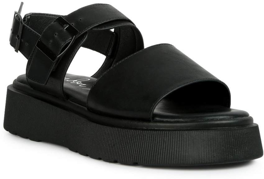 Platform sandals  Black  Ladies  HM IN