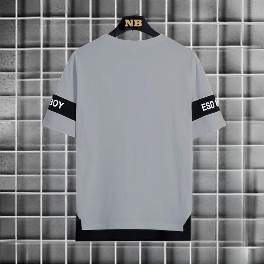 NB NICKY BOY Printed Men Round Neck Grey T-Shirt Buy NB NICKY BOY Printed  Men Round Neck Grey T-Shirt Online at Best Prices in India