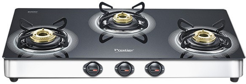 prestige 3 burner glass top stove