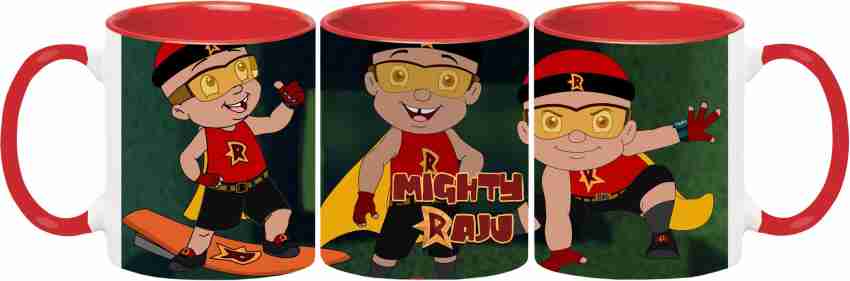 ARTBUG Mighty Raju Cartoon -2235-Red Ceramic Coffee Mug Price in India -  Buy ARTBUG Mighty Raju Cartoon -2235-Red Ceramic Coffee Mug online at  