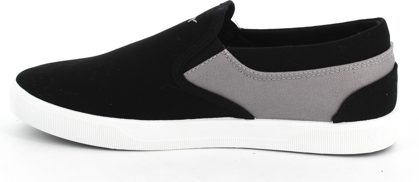 Sparx Men SM-489 Black White Slip On 