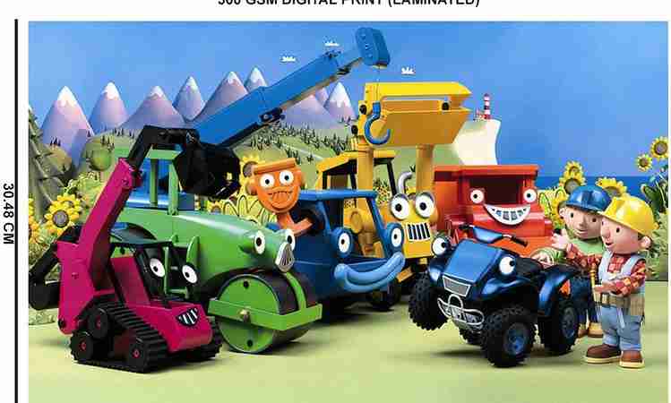 Cartoon Poster |Bob The Builder Poster |Poster for Wall Decoration | Poster for kids room/Study Rooms/Play Schools | Wall Decor| High Resolution 300 GSM Paper Poster Paper Print - Nature, Decorative, Floral Cartoon Poster |Bob The Builder Poster |Poster for Wall Decoration | Poster for kids room/Study Rooms/Play Schools | Wall Decor| High Resolution 300 GSM Paper Poster Paper Print - Nature, Decorative, Floral