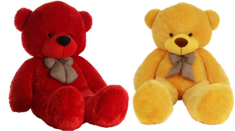 red and yellow teddy bear