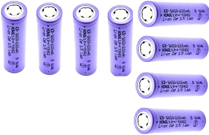 Neoware 3.7 Volt Rechargeable Lithium Cell,Long Lasting High Performance 2000 mAH | 18650 (Its not a AA and AAA Size) (Pack of 8),18X65 mm Size Battery - Neoware Shopsy.in