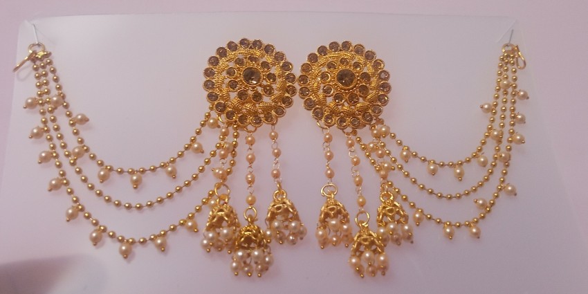 Bahubali Earrings Designs  Waterfall Earrings Designs Ideas  Best Bridal  Earrings  Bride sister Indian wedding outfits Lehenga