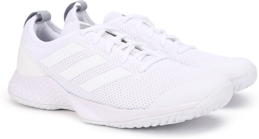 adidas white womens tennis shoes