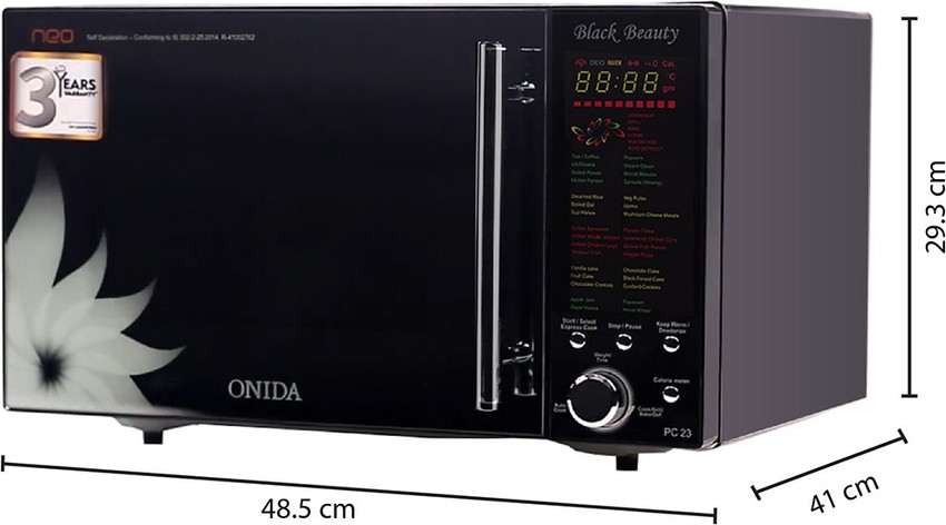 onida microwave black beauty pc23