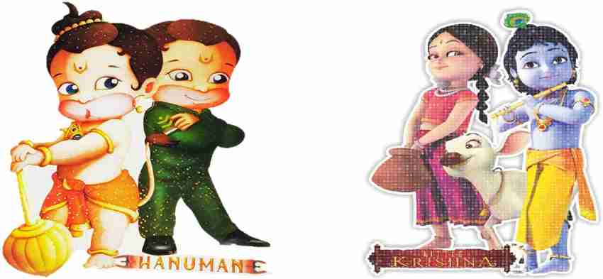 Priceless Deals 50 cm Kid's Favourite Cartoon Characters Little Krishna & Bal Hanuman Wall Stickers/ Wall Decal Set for Kid's Bedroom, Play Room Decorative Wall Art Cartoon Stickers Ideal Gift for Boys Priceless Deals 50 cm Kid's Favourite Cartoon Characters Little Krishna & Bal Hanuman Wall Stickers/ Wall Decal Set for Kid's Bedroom, Play Room Decorative Wall Art Cartoon Stickers Ideal Gift for Boys