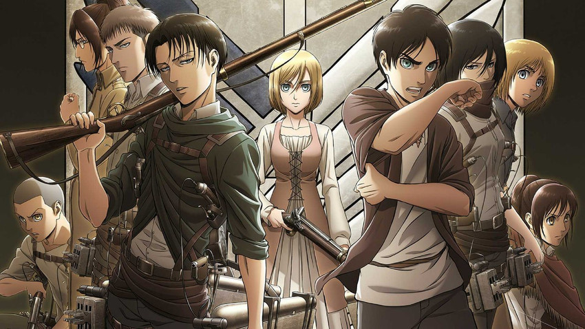 Attack On Titan Mikasa Ackerman Levi Ackerman Eren Yeager Anime Manga Series Matte Finish Poster Paper Print Animation Cartoons Posters In India Buy Art Film Design Movie Music Nature