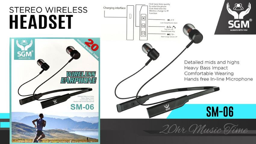 SGM SM 06 Bluetooth Headset Price in India Buy SGM SM 06 Bluetooth Headset online at Shopsy.in