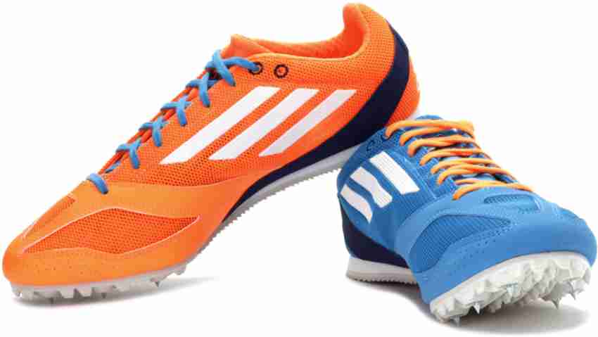 ADIDAS Techstar Allround 3 Dual Track & Field Shoes For Men - Buy White, Blue Color ADIDAS Techstar Allround 3 Dual Color Track & Field Shoes For Men Online at Best