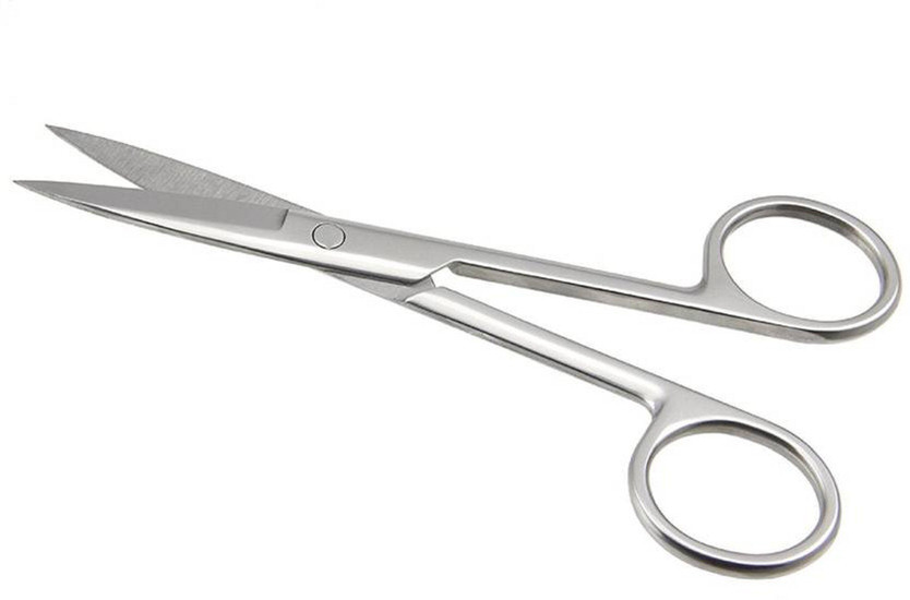  | Confidence Nose Hair Eyebrow Makeup Tool Hair Cutting  Steeliness steel Scissors (Set of 1, Silver) Scissors - Stainless Steel