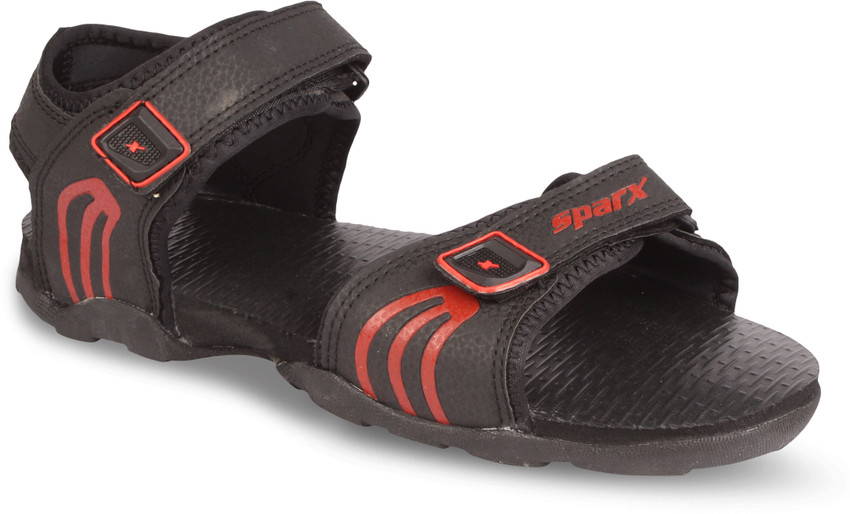 Red Floater Sandals Men Black 