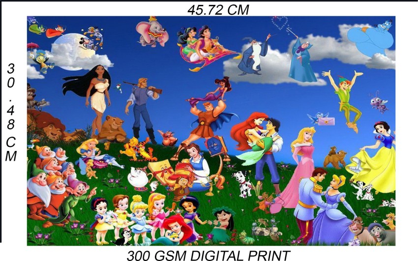 Disney Characters |Cartoon Poster -Children Poster- High Resolution - 300  GSM - (12 X 18) Paper Print - Nature, Decorative, Floral & Botanical  posters in India - Buy art, film, design, movie,