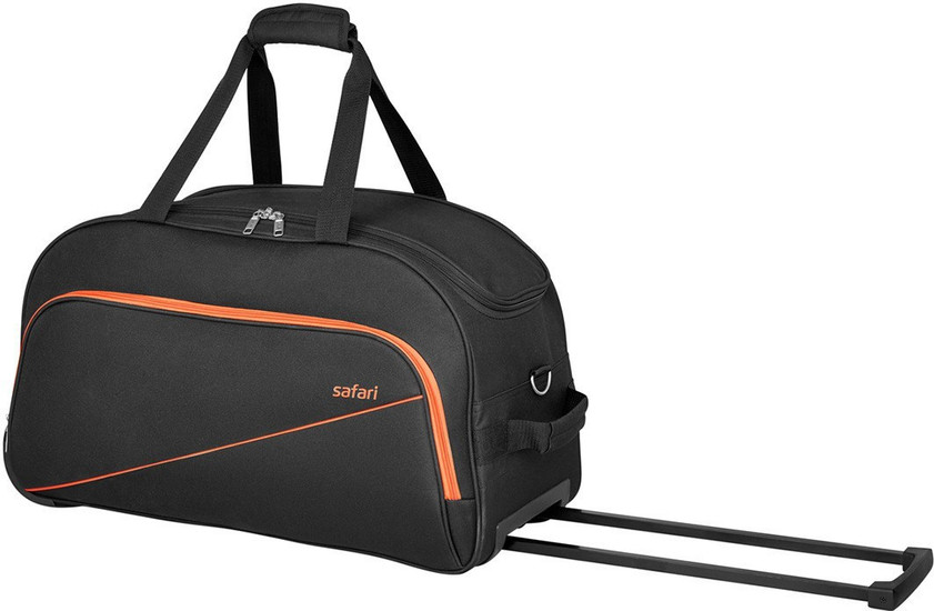 SAFARI PEP 55 RDFL BLACK DUFFEL TROLLEY 