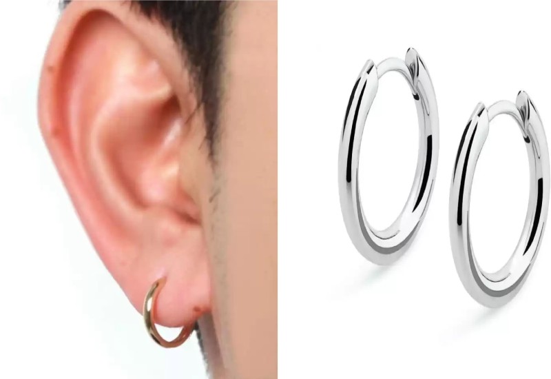 Buy Very Large Mens Earrings Hoops Dangling Hoop Earrings Online in India   Etsy