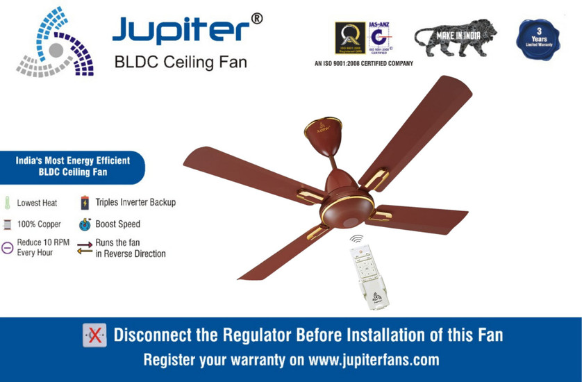 Remote 4 Blade Ceiling Fan 