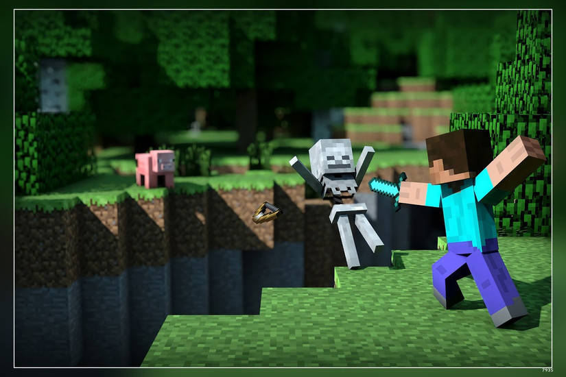 Minecraft Video Games Steve Skeleton Matte Finish Poster Paper Print - Animation & Cartoons posters in India - Buy art, film, design, movie, music, nature and educational paintings/wallpapers at Minecraft Video Games Steve Skeleton Matte Finish Poster Paper Print - Animation & Cartoons posters in India - Buy art, film, design, movie, music, nature and educational paintings/wallpapers at