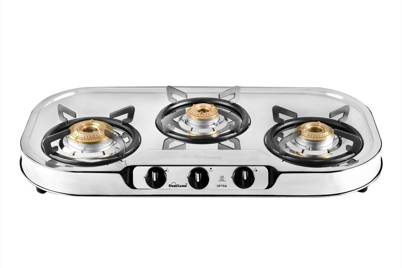 3 burner gas stove sunflame