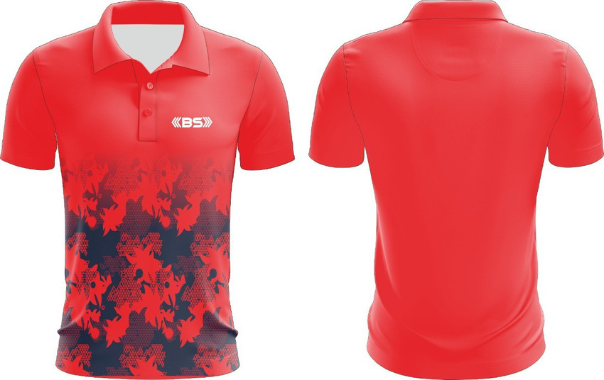 bs sports Graphic Print Men Collared 