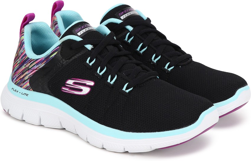 skechers flex 3 trainers ladies