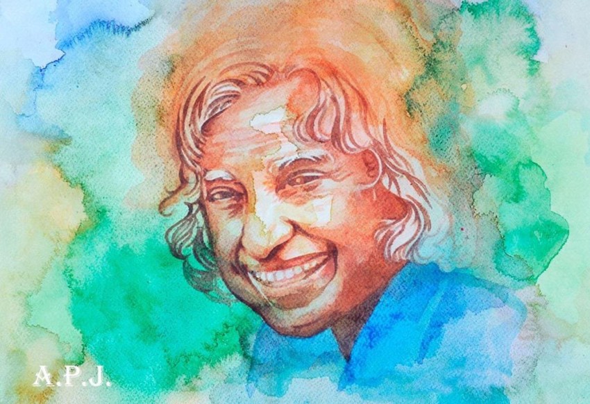 Abdul Kalam Painting India Proud wallpaper-4 poster on LARGE PRINT 36X24  INCHES Photographic Paper - Art & Paintings posters in India - Buy art,  film, design, movie, music, nature and educational paintings/wallpapers
