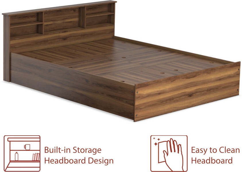 flipkart perfect homes opus engineered wood queen box bed