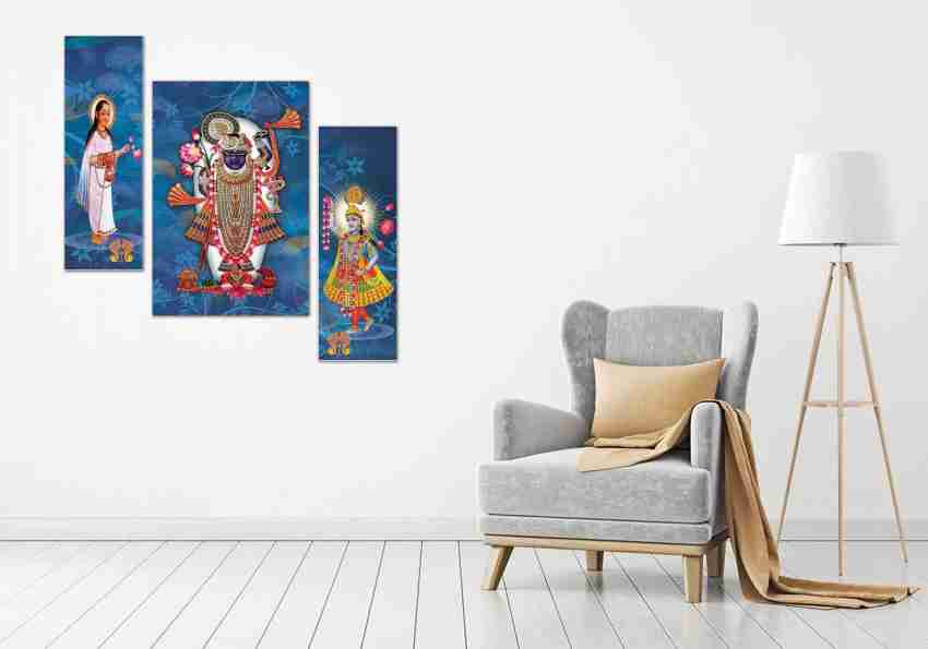 Art Amori Lord Shrinathji with Yamunaji and Mahaprabhuji 3 Piece MDF  Painting Digital Reprint 18 inch x 24 inch Painting Price in India - Buy  Art Amori Lord Shrinathji with Yamunaji and