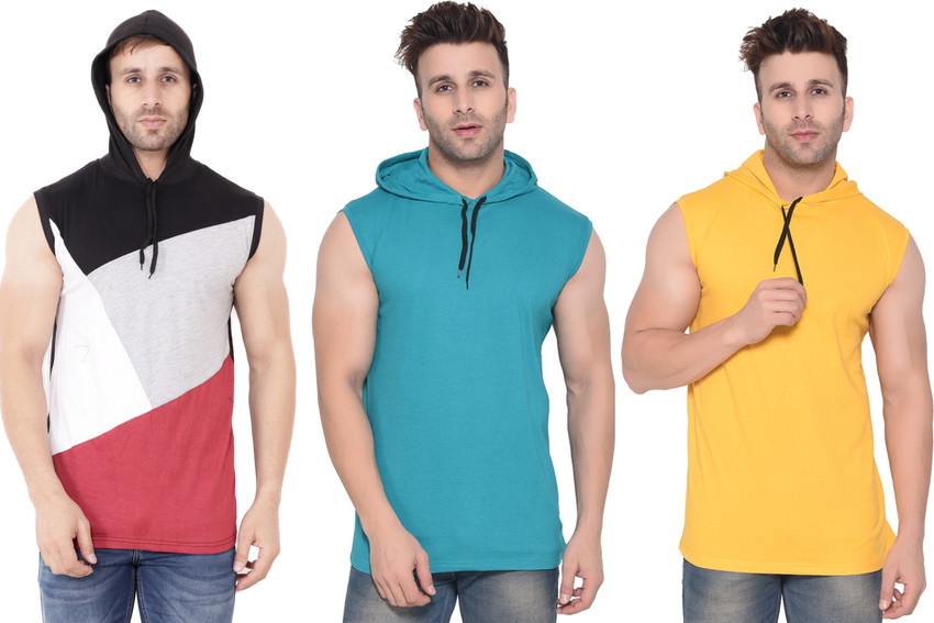 Buy Trendfull Solid Men Hooded Neck 