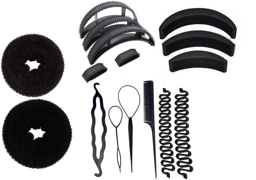 A H S Hair Styling Tools Bun Maker Professional Accessories Combo of 16  Set_of 1 Hair Accessory Set Price in India - Buy A H S Hair Styling Tools  Bun Maker Professional