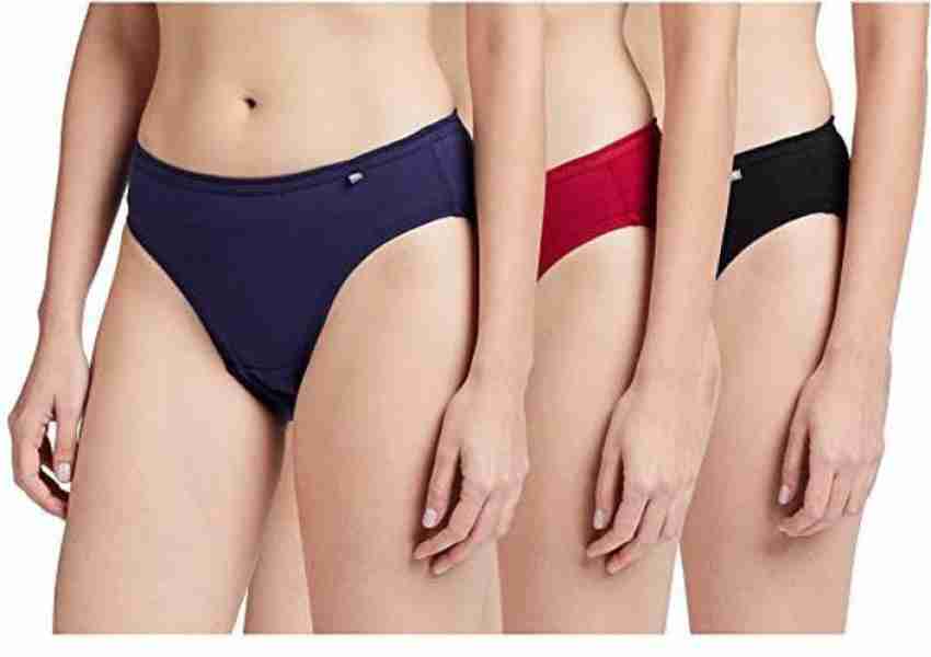 Buy FF Essentials Women's Cotton Bikini Brief Underwear No Show Panties,  Soft Stretch Bikini Panties, Pack of 3, Small Online at Best Prices in  India - JioMart.