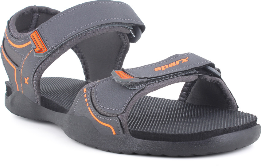 Sparx Men Grey, Orange Sandals - Buy 