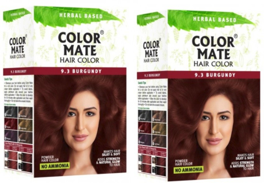 COLOR MATE Herbal Based (Pack of 2) ,  Burgundy - Price in India, Buy COLOR  MATE Herbal Based (Pack of 2) ,  Burgundy Online In India, Reviews,  Ratings & Features 
