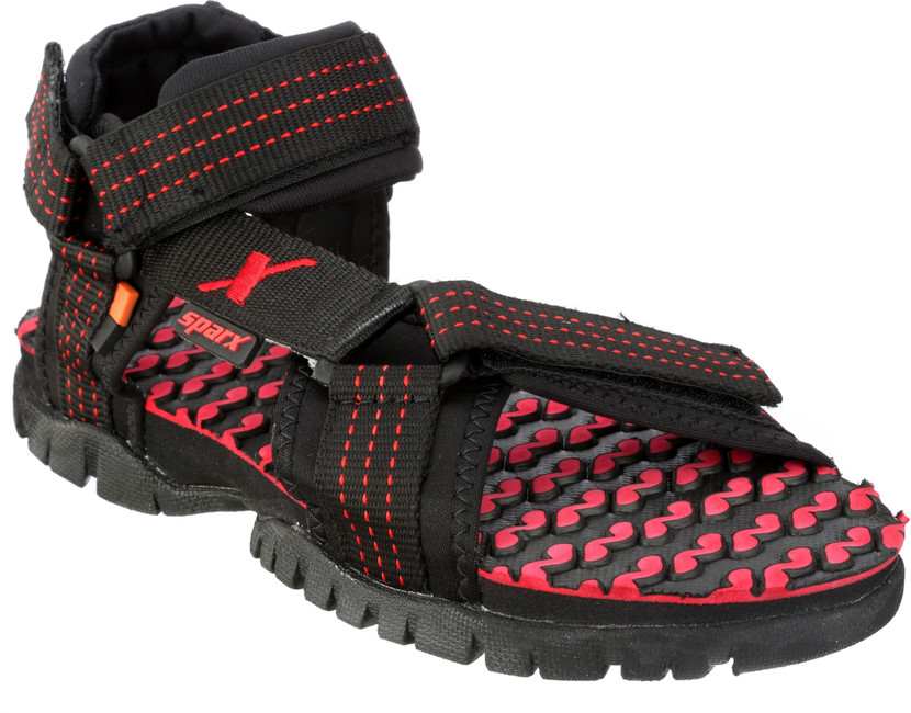 SS-202 Black Red Floater Sandals Men 