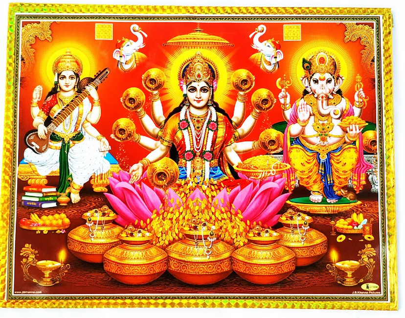 Lakshmi Ganesh Saraswati photo Photographic Paper - Religious posters in India - Buy art, film, design, movie, music, nature and educational paintings/wallpapers at Lakshmi Ganesh Saraswati photo Photographic Paper - Religious posters in India - Buy art, film, design, movie, music, nature and educational paintings/wallpapers at