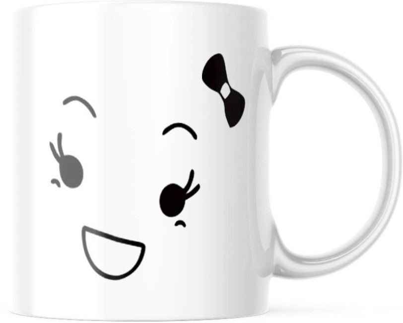 CARTOON SMILE BOW DESIGN COUPLE/HUSBAND/WIFE/ Ceramic Coffee Mug Price  in India - Buy CARTOON SMILE BOW DESIGN COUPLE/HUSBAND/WIFE/ Ceramic  Coffee Mug online at 