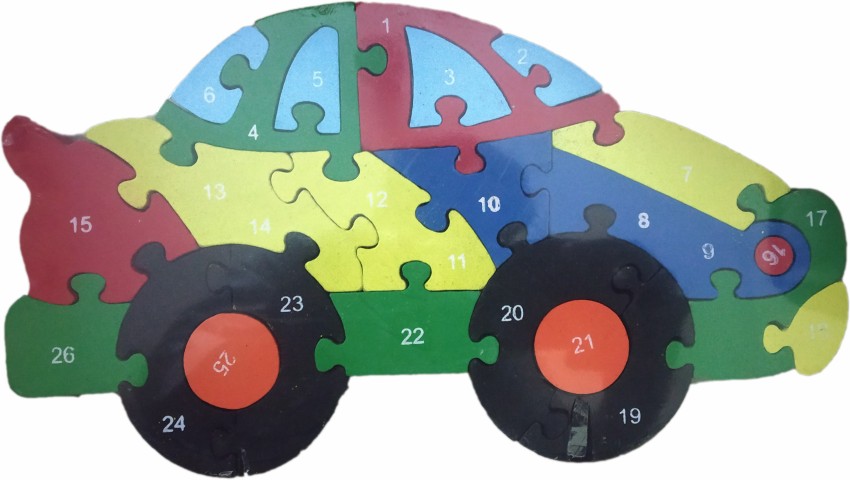 wooden car puzzle toy