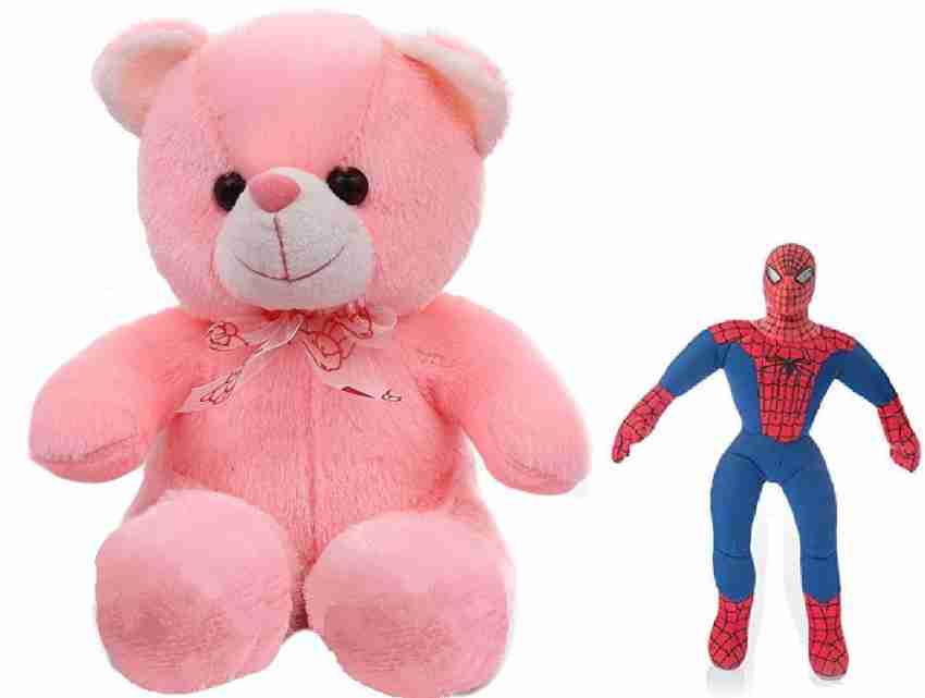 ToyKing (Pack of 2) 2 Feet Medium Pink Teddy Bear With 40cm Spiderman Soft  Toys - 60 cm - (Pack of 2) 2 Feet Medium Pink Teddy Bear With 40cm Spiderman  Soft Toys . Buy Teddy Bear toys in India. shop for ToyKing products in  India. 