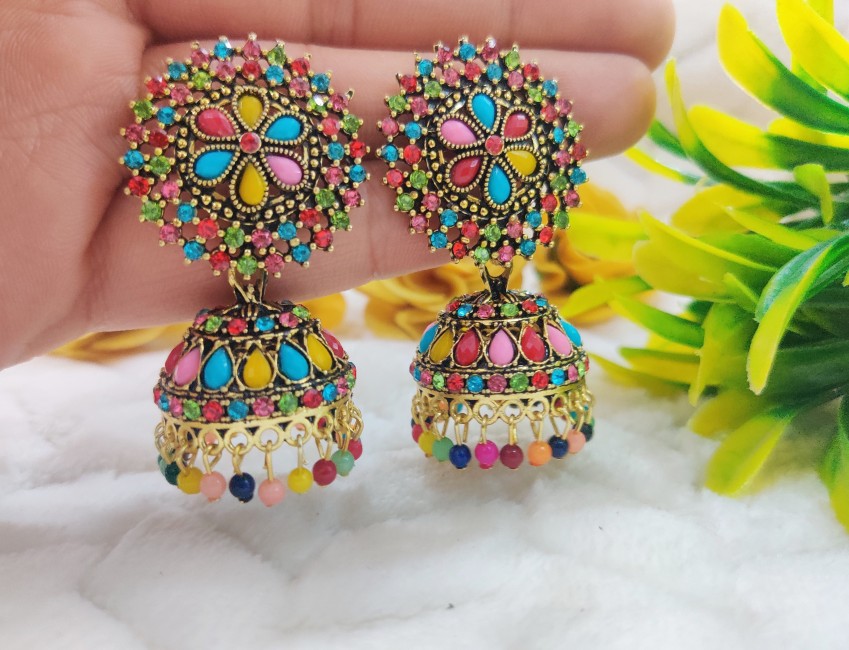 colourful jhumke