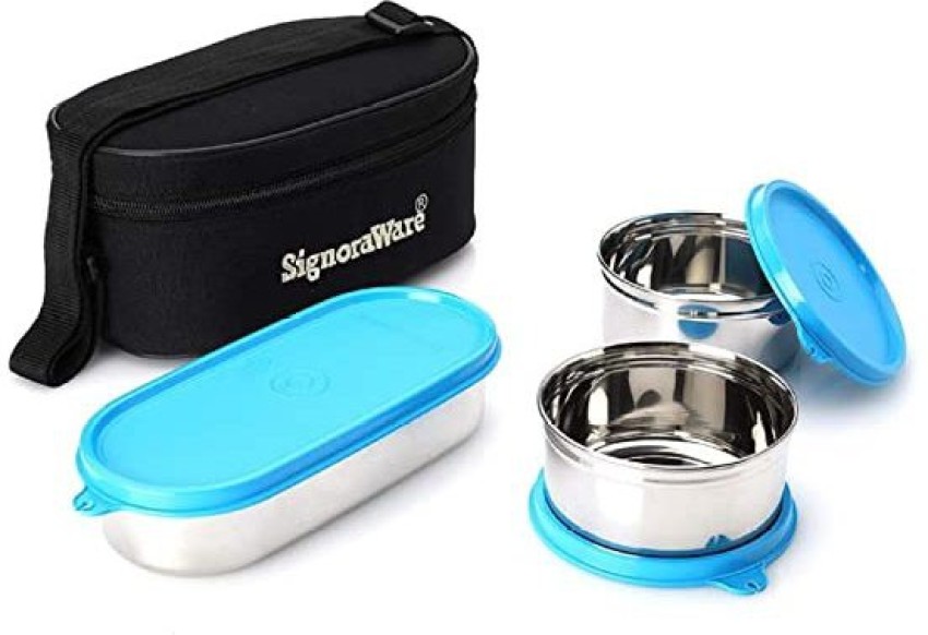 signoraware 3 container lunch box