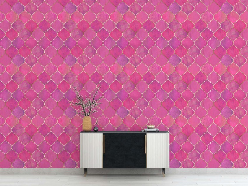 Indian Velvet Decorative Pink Wallpaper Price in India - Buy Indian Velvet  Decorative Pink Wallpaper online at 