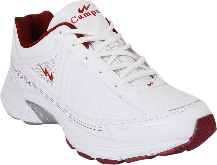 campus shoes white and red