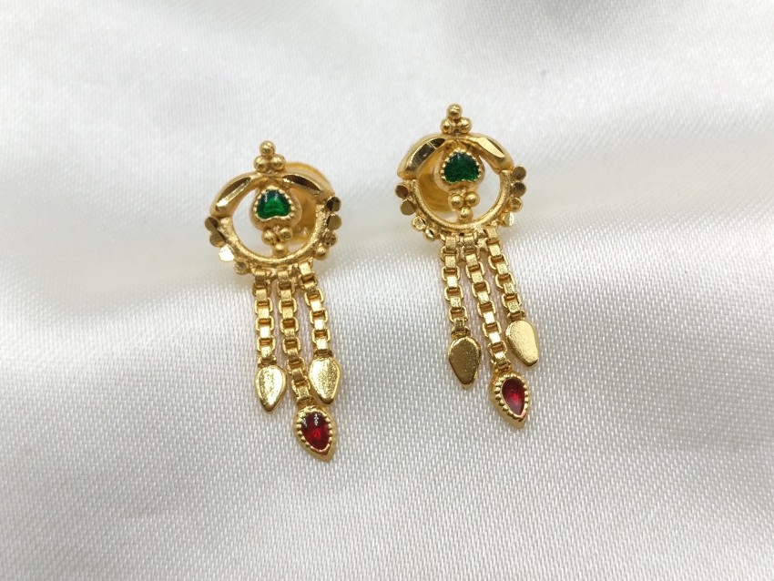 Flipkartcom  Buy Jewelicious 1 Gram Gold Plated Earrings  Forming Earrings  Back Screw Fancy Party Wear Stud Copper Stud Earring Online at Best Prices  in India