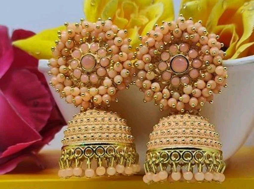 FIDA Earrings  Buy FIDA Ethnic Indian Traditional Beautiful Gold Stone  Drop Jhumka Earrings Online  Nykaa Fashion