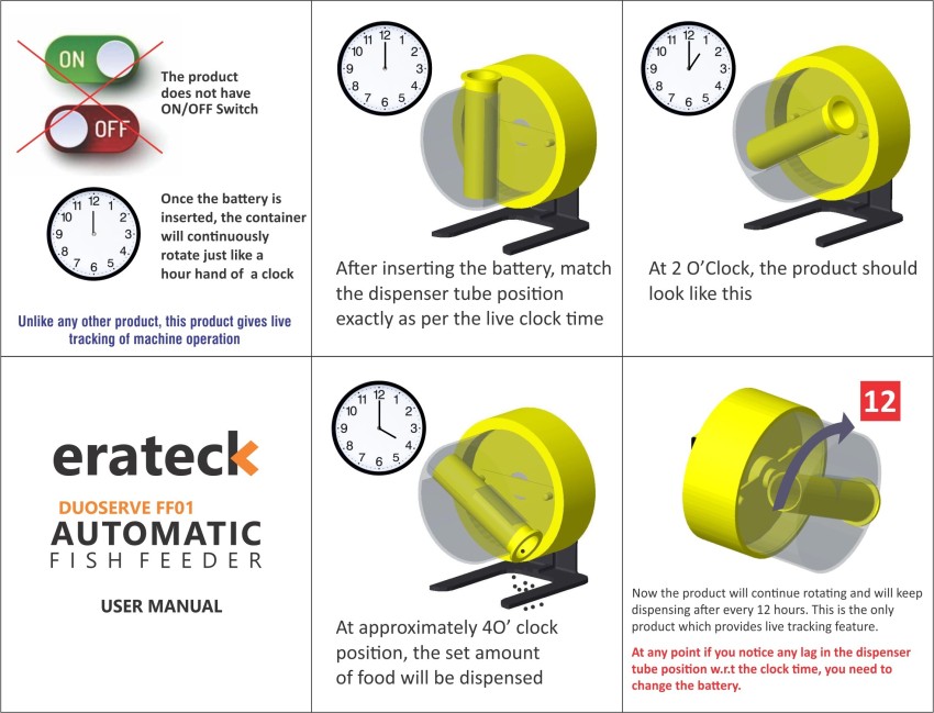 erateck automatic fish feeder