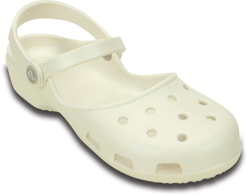 CROCS Crocs Karin Clog W Women White Clogs - Buy Oyster Color CROCS Crocs  Karin Clog W Women White Clogs Online at Best Price - Shop Online for  Footwears in India 