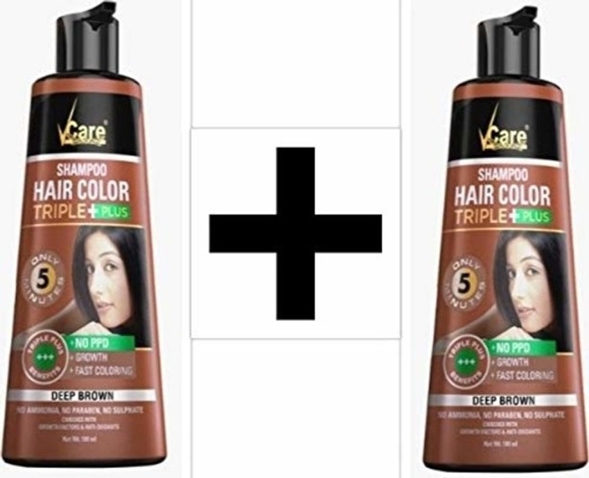 Vcare hair color shampoo DEEP BROWN 180ml (PACK OF 2) - Price in India, Buy Vcare  hair color shampoo DEEP BROWN 180ml (PACK OF 2) Online In India, Reviews,  Ratings & Features 